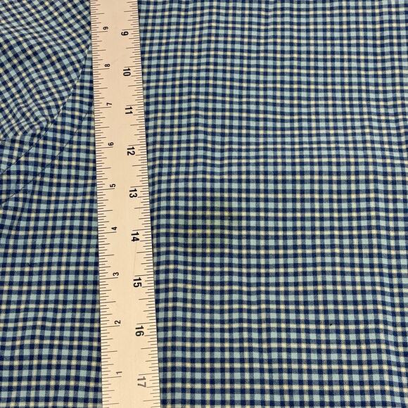 Vintage 90s Abercrombie & Fitch White Blue Gingham Check Mens XL Button Up Shirt - Picture 9 of 9